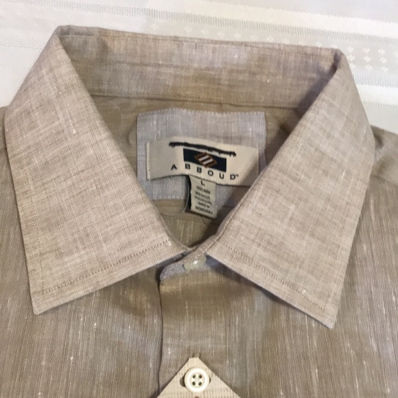 ❤️230)NWT Mens long sleeve casual shirt in putty. Multiple sizes Aero Linen - Picture 8 of 9